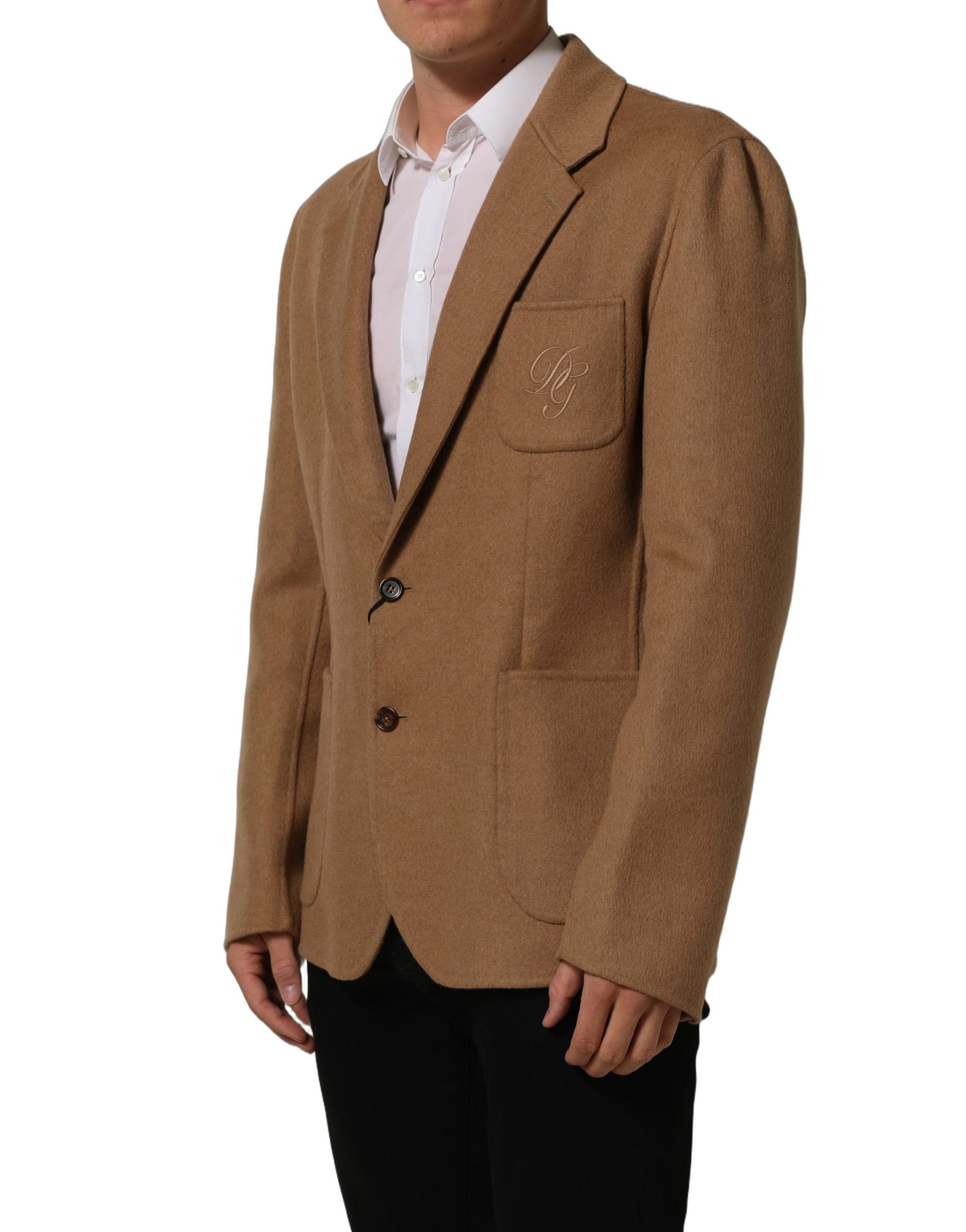 Dolce & Gabbana Brown Single Breasted 2 Button Suit Jacket | Regal Royce