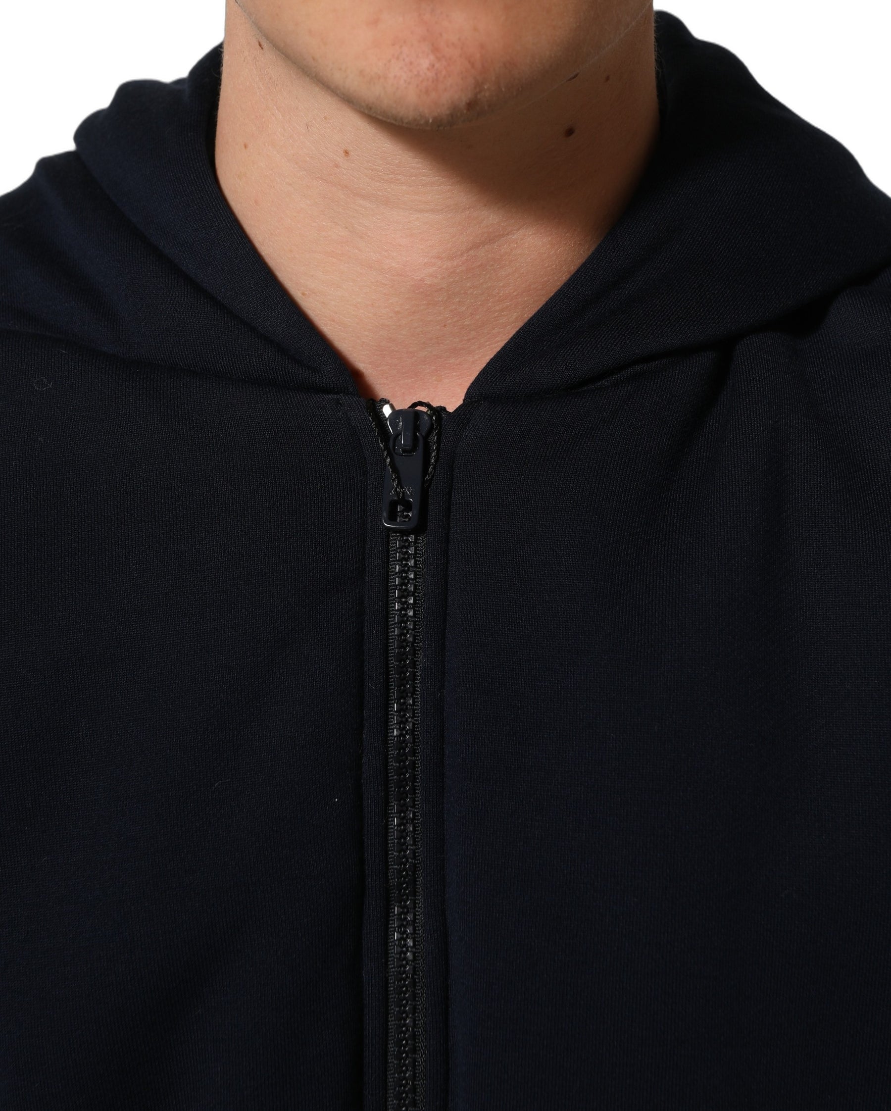 Dolce & Gabbana Black Cotton Full Zip Hooded Bomber Jacket | Regal Royce