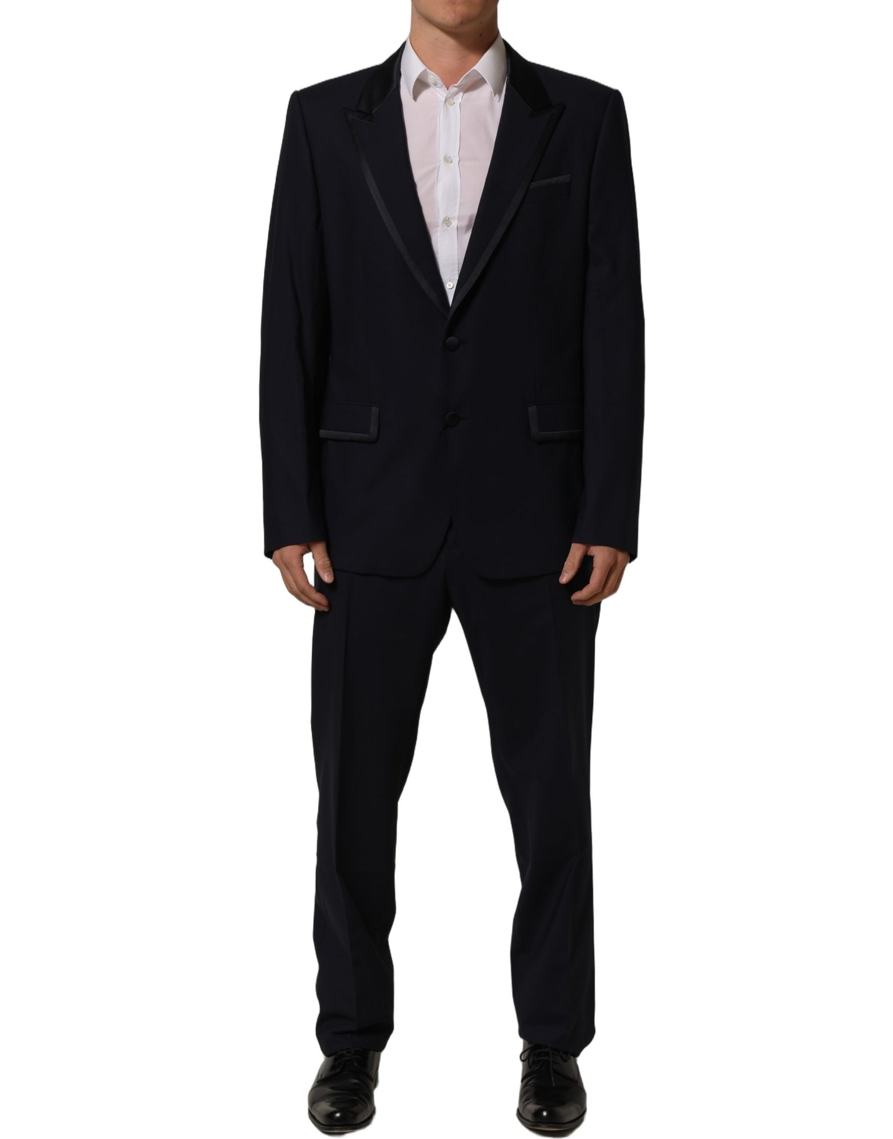 Dolce & Gabbana Dark Blue Single Breasted 2 Piece Men Suit | Regal Royce