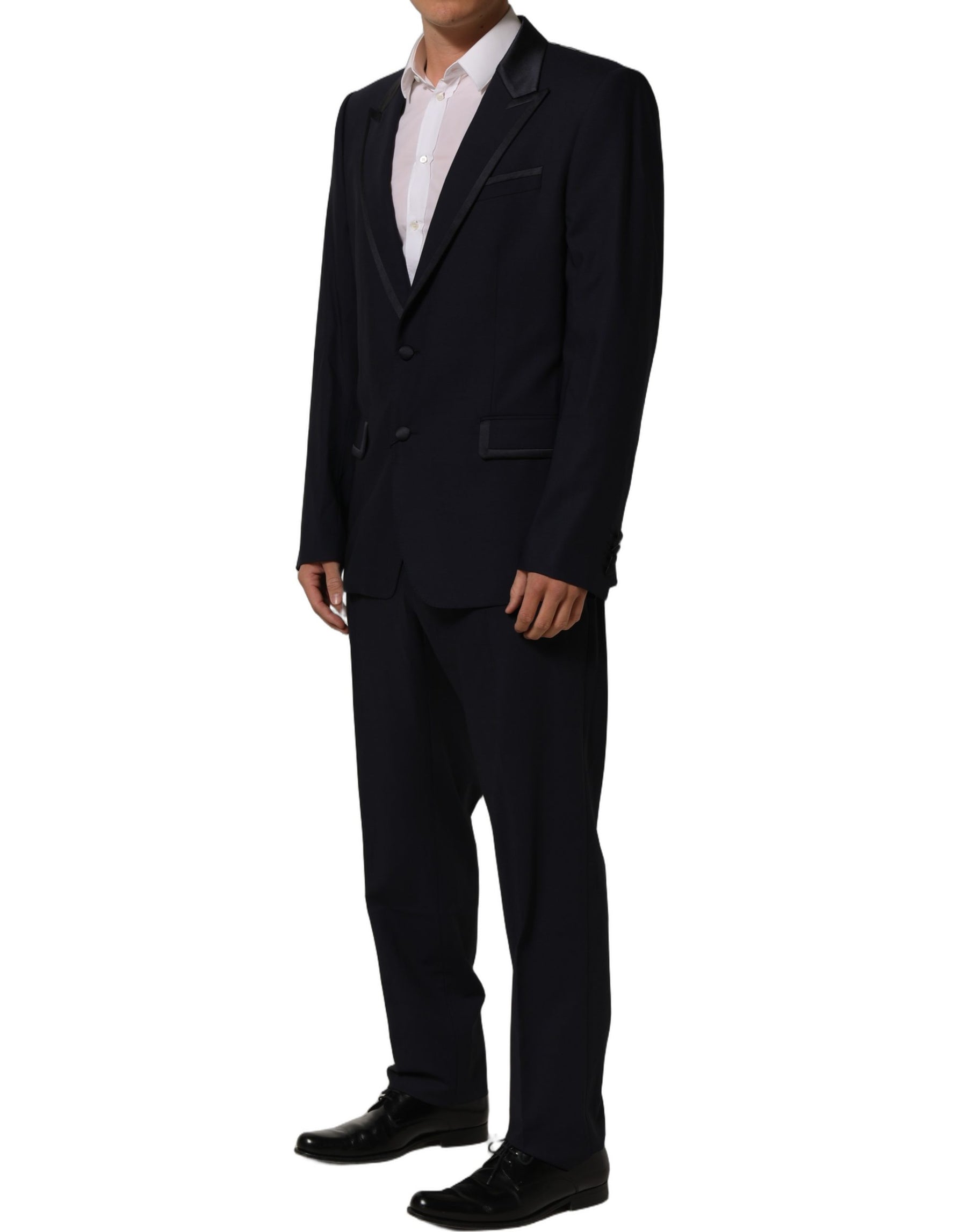 Dolce & Gabbana Dark Blue Single Breasted 2 Piece Men Suit | Regal Royce