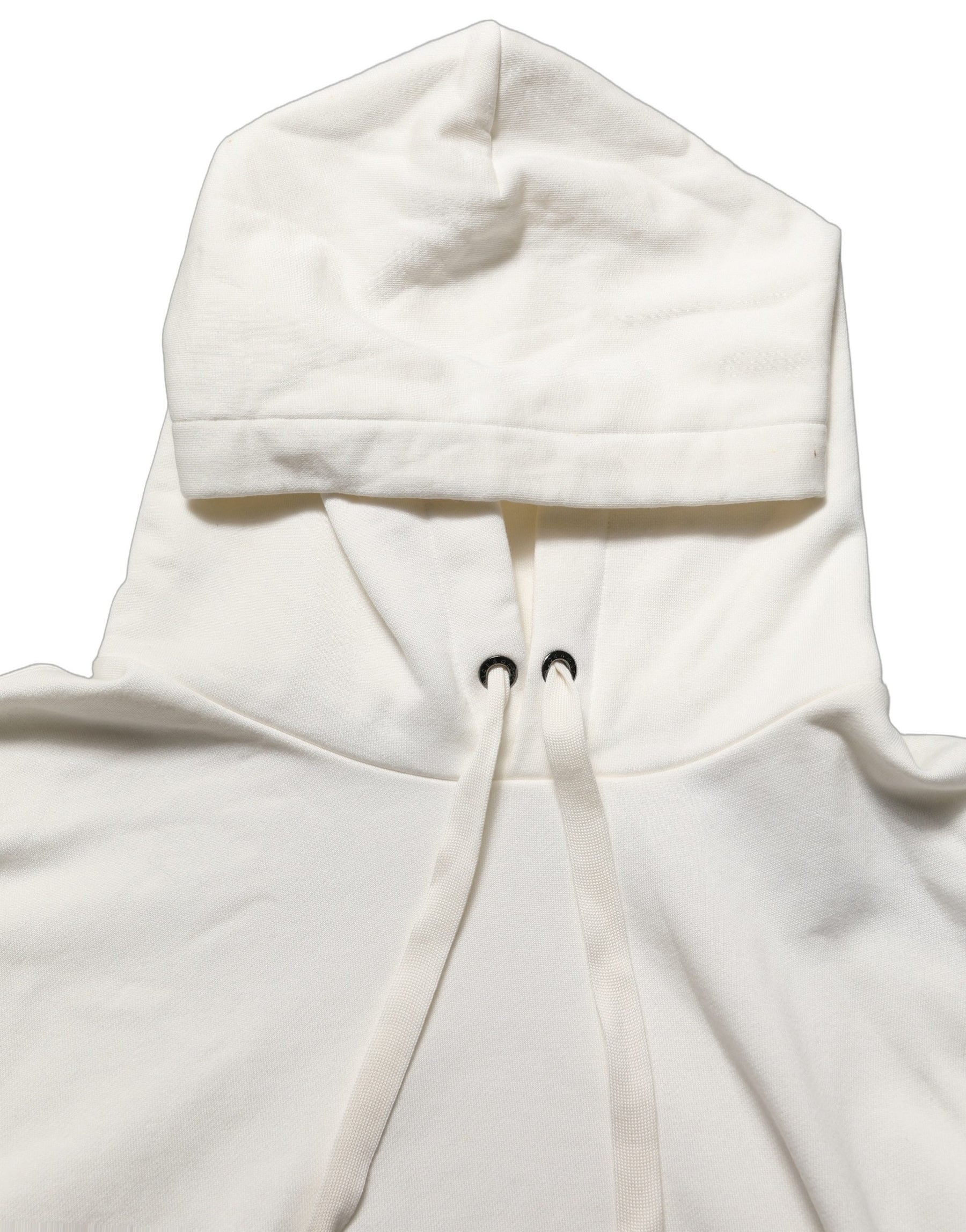 Dolce & Gabbana White Logo Hooded PulloverSweatshirt Sweater | Regal Royce