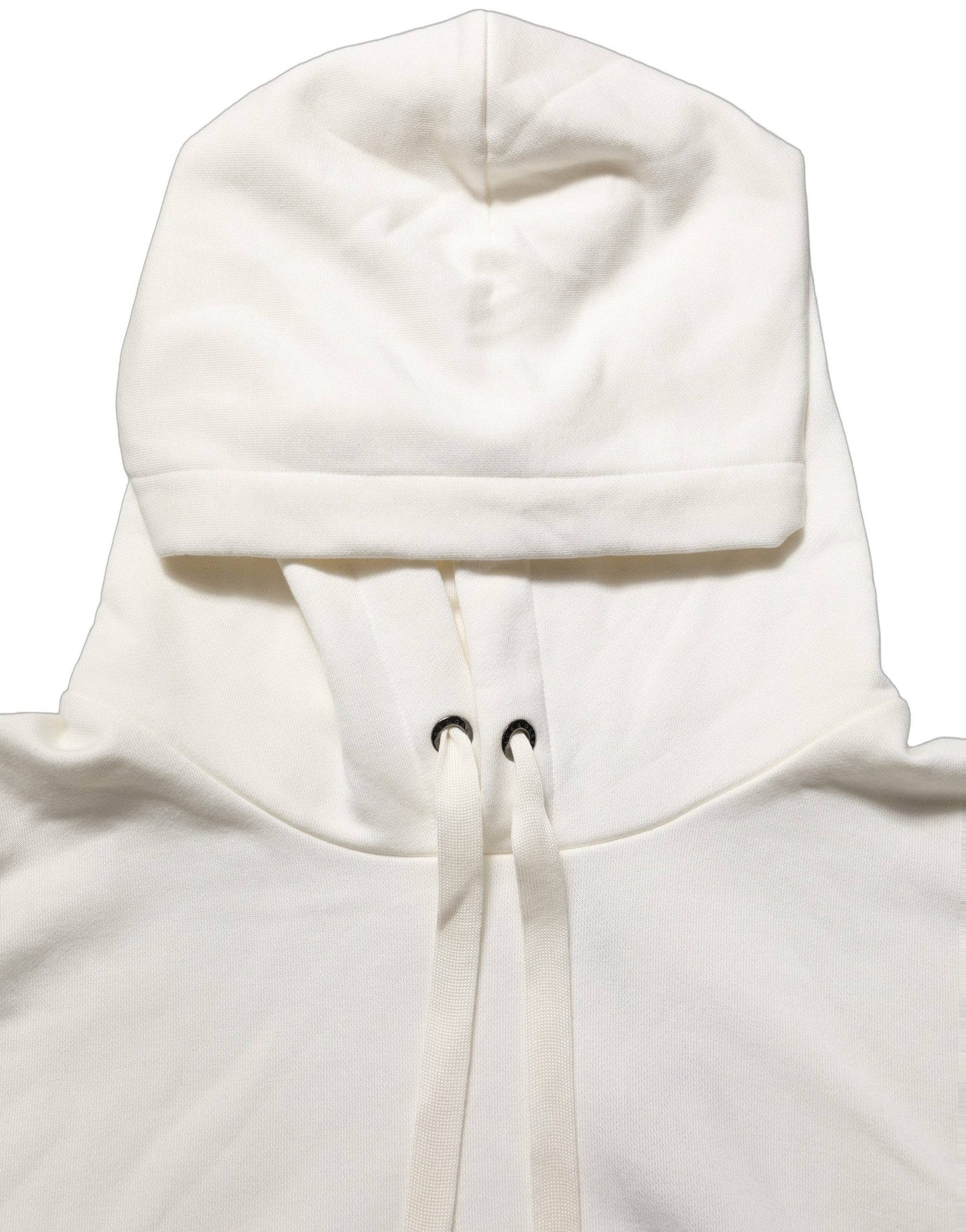 Dolce & Gabbana White Logo Hooded PulloverSweatshirt Sweater | Regal Royce