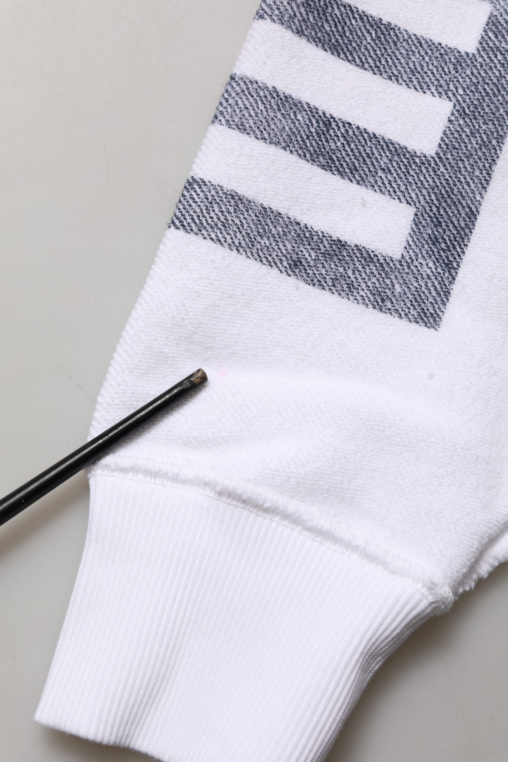 Dolce & Gabbana White Blue Stripe Hooded Sweatshirt Sweater | Regal Royce