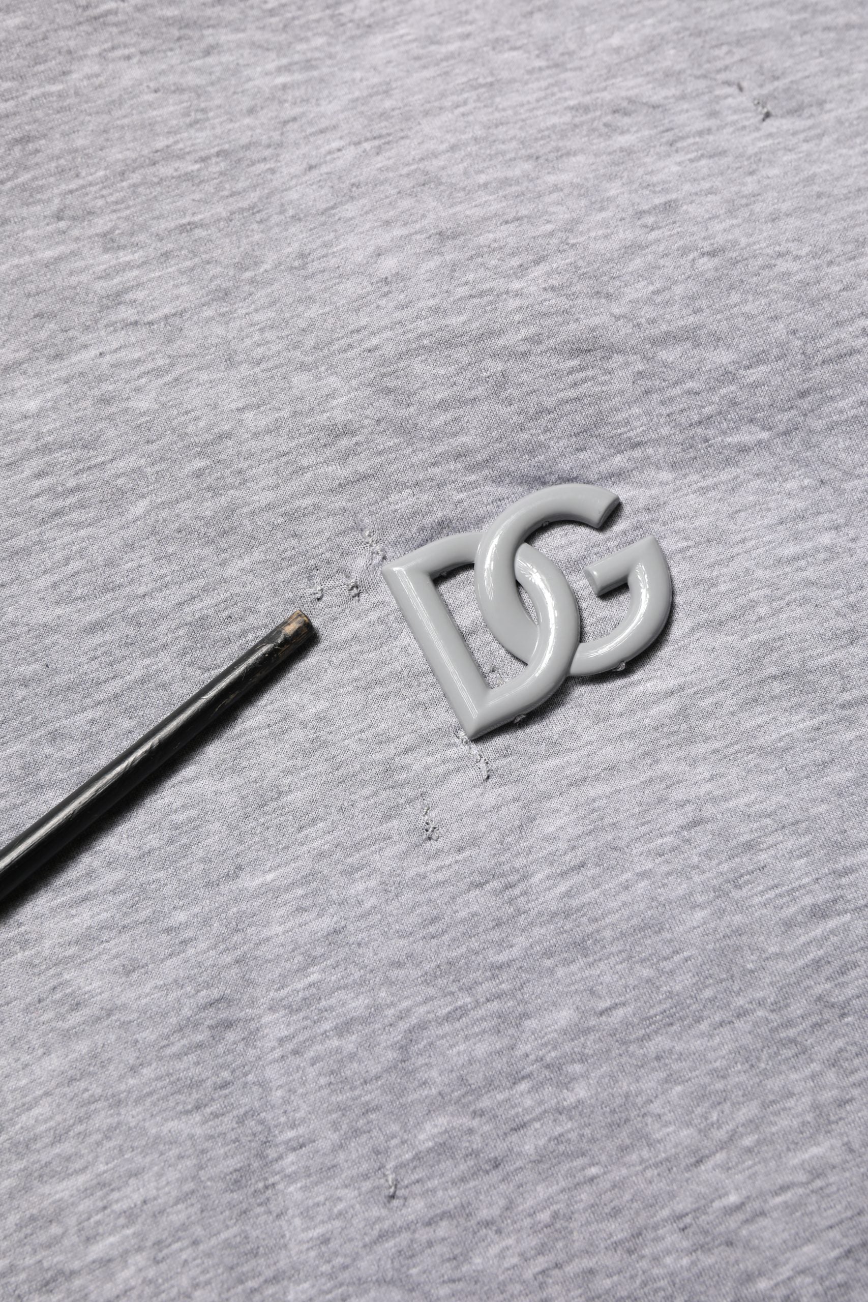 Dolce & Gabbana Gray Cotton Logo Hooded Sweatshirt Sweater | Regal Royce