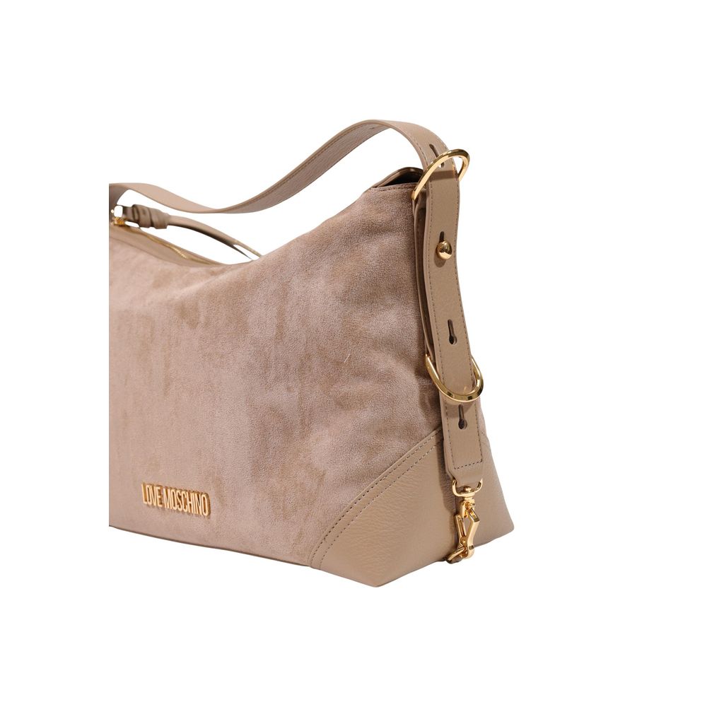 Love Moschino Beige Polyester Handbag | Regal Royce