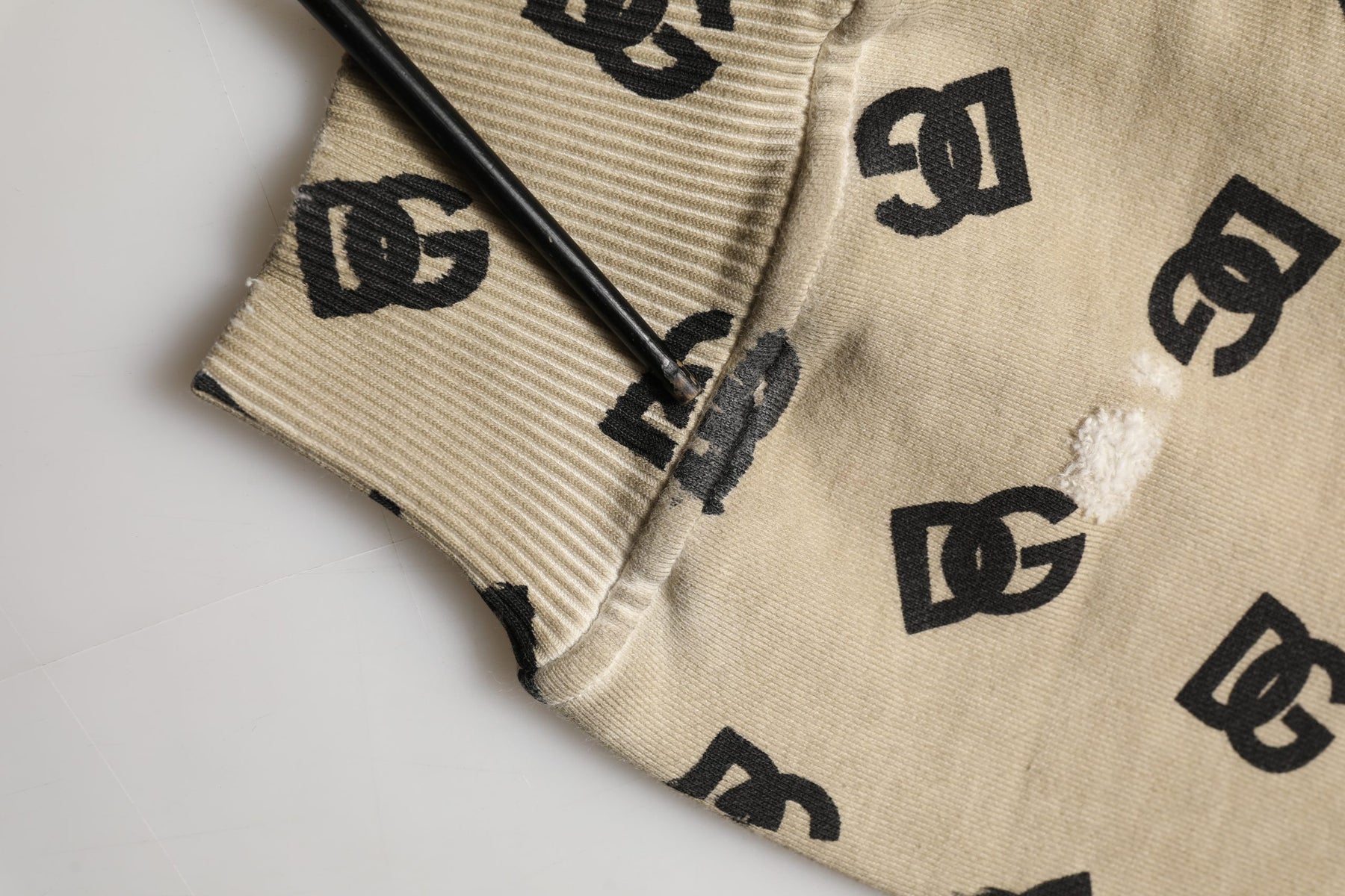 Dolce & Gabbana Brown Cotton Logo Hooded Sweatshirt Sweater | Regal Royce