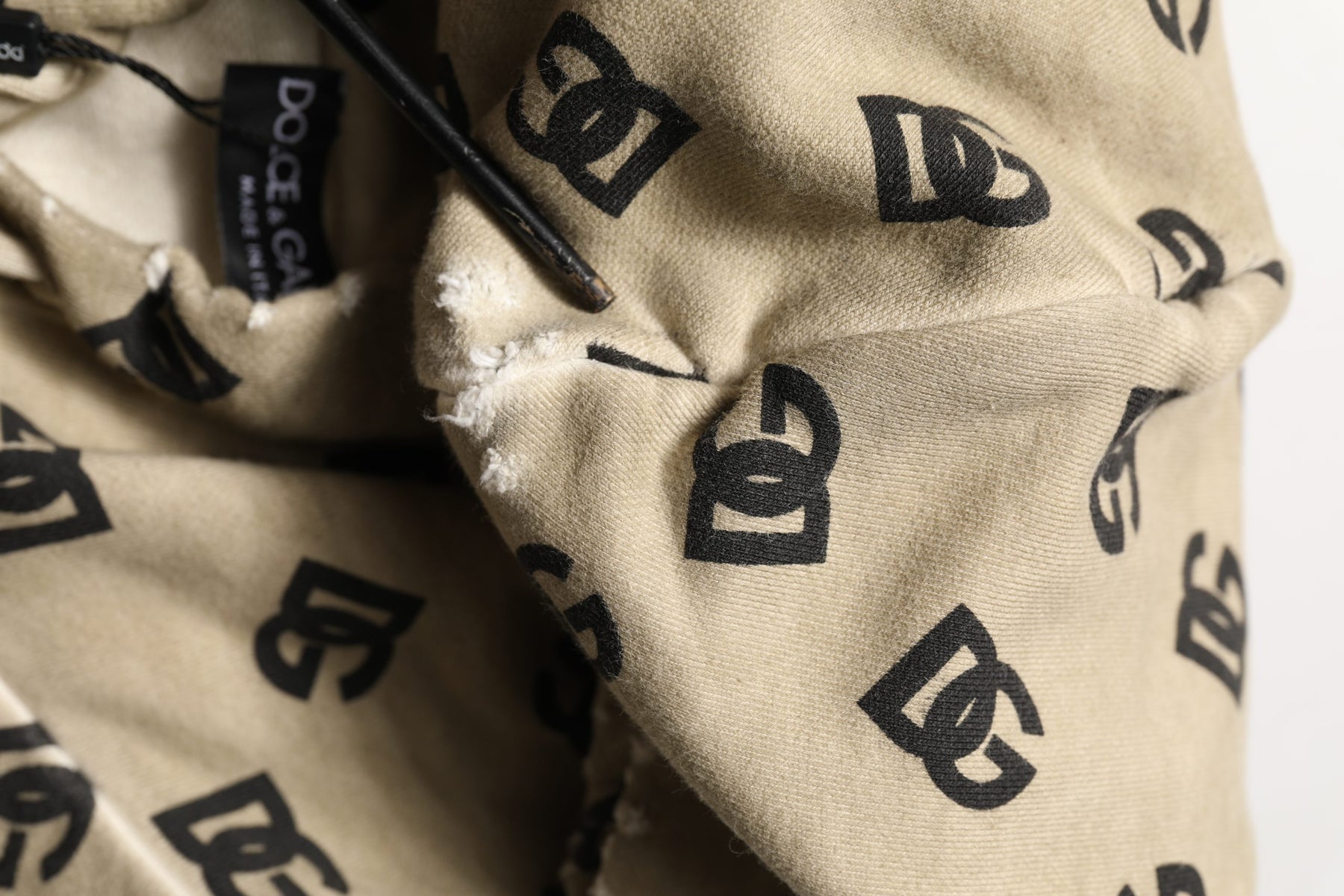Dolce & Gabbana Brown Cotton Logo Hooded Sweatshirt Sweater | Regal Royce