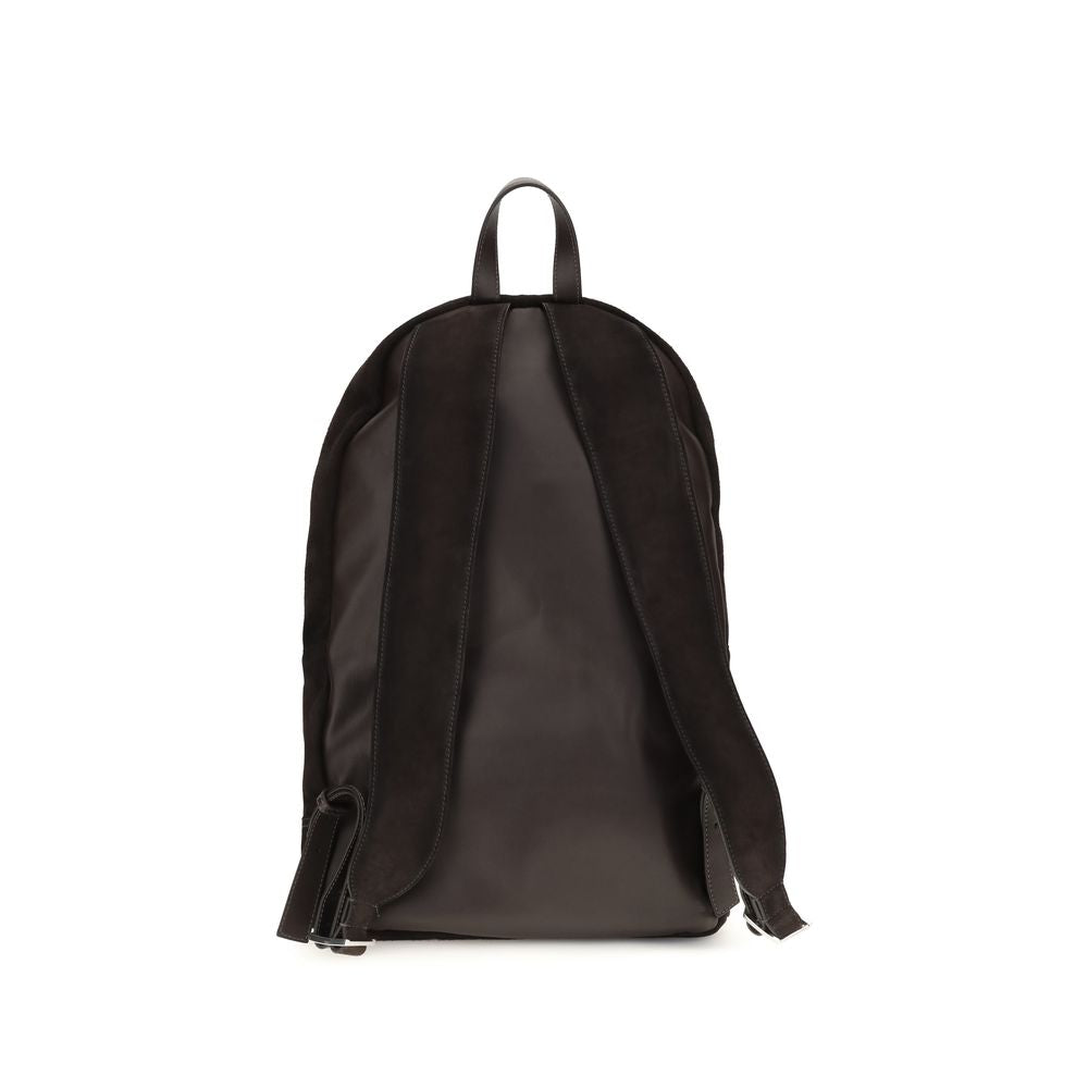 Santoni Brown Calf Leather Bos Taurus Backpack | Regal Royce