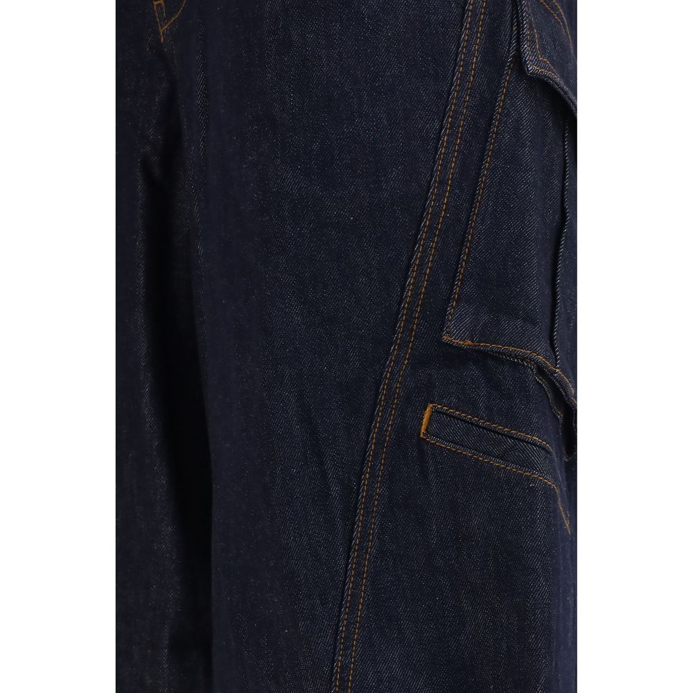 Self-Portrait Blue Cotton Cargo Pants | Regal Royce