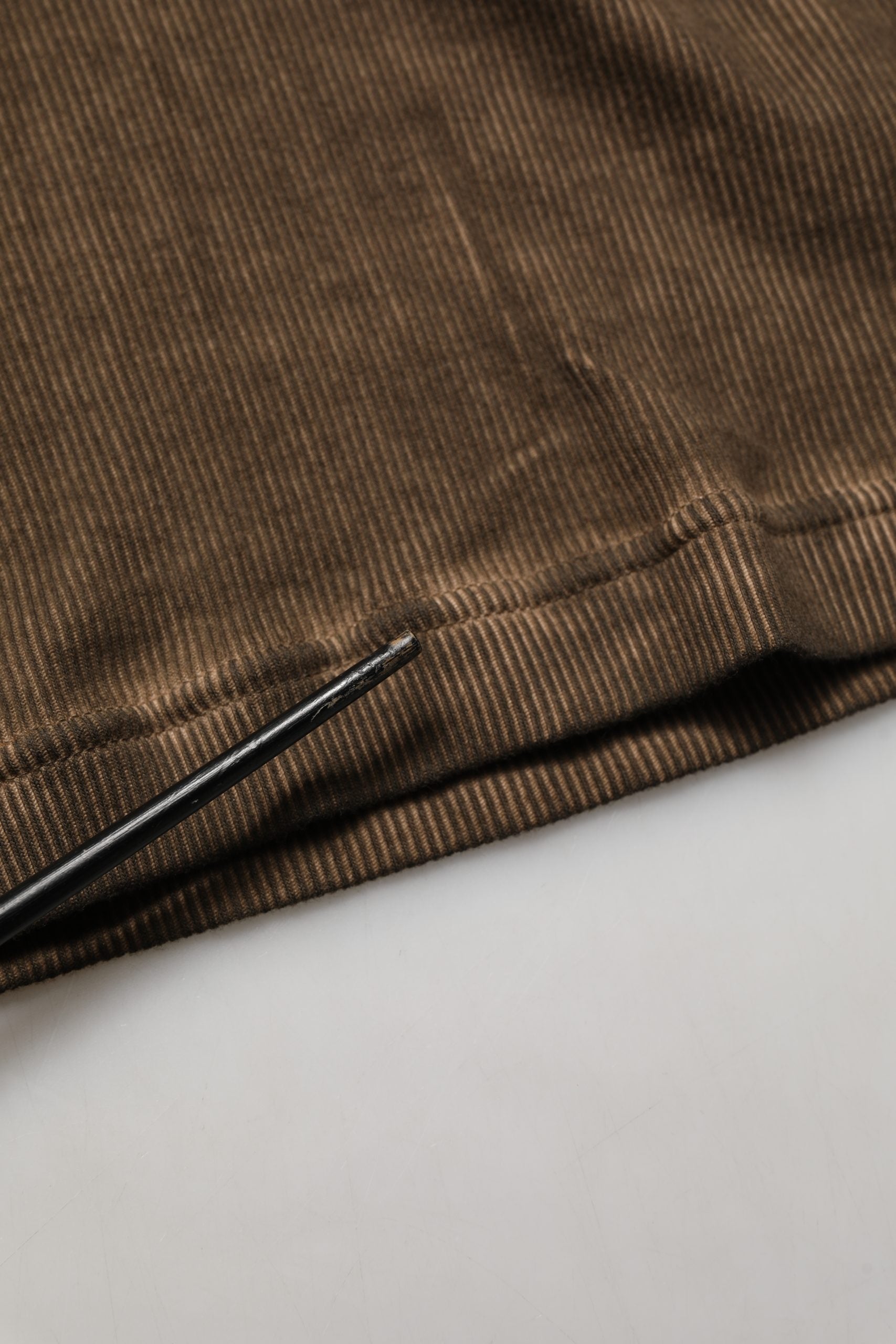 Dolce & Gabbana Brown Cotton Buttoned Henley Pullover Sweater | Regal Royce