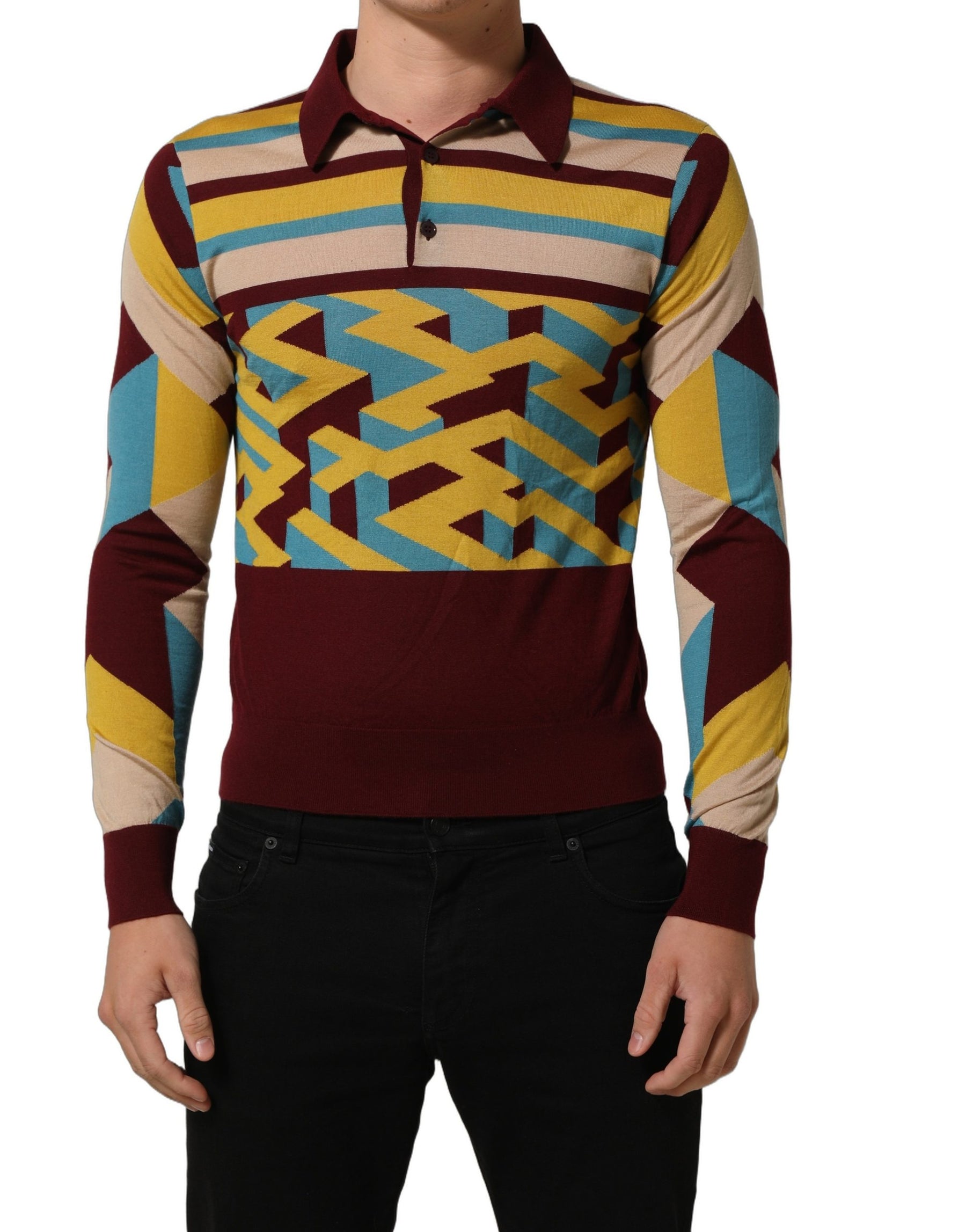 Dolce & Gabbana Multicolor Knitted Cashmere Pullover Sweater | Regal Royce