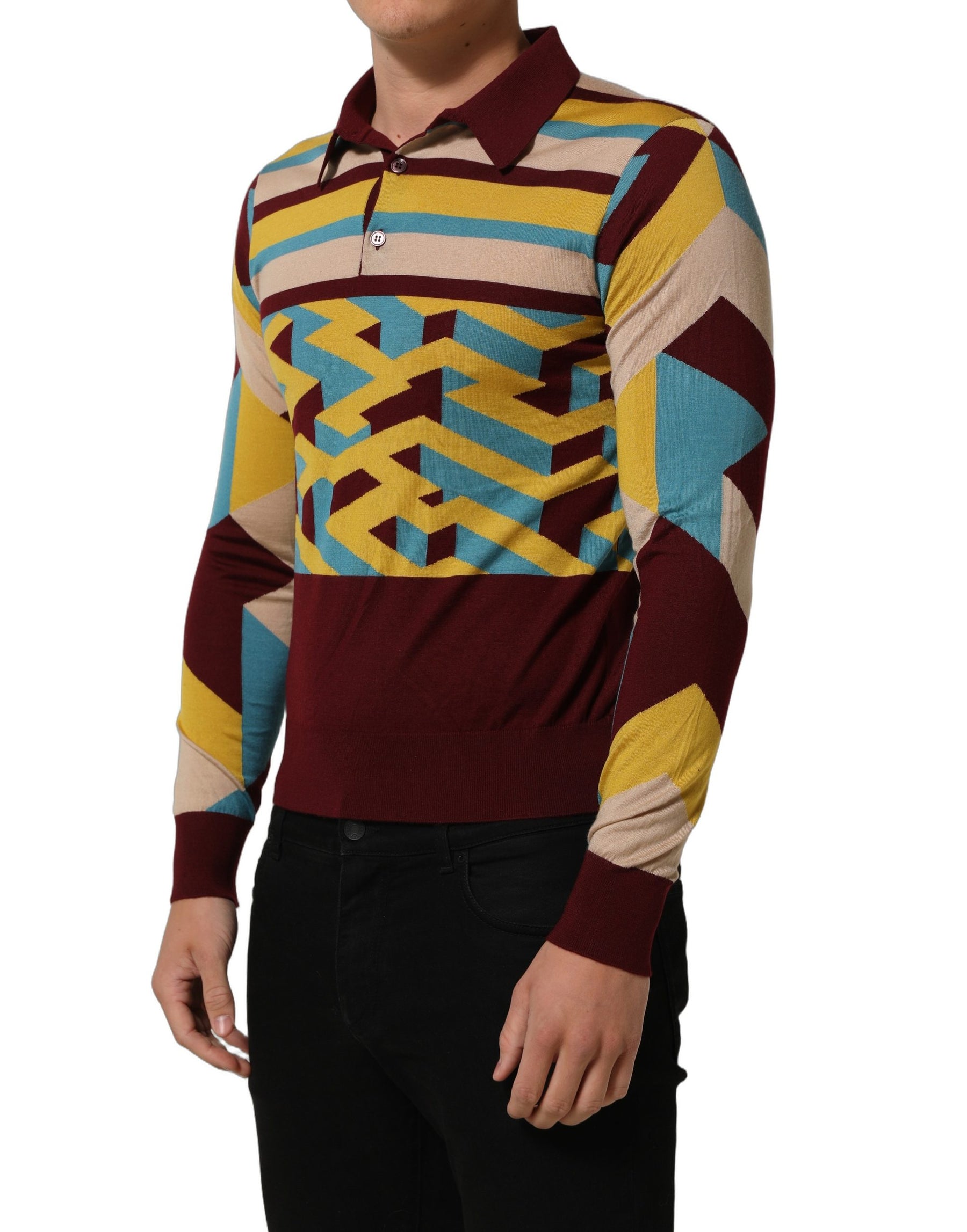 Dolce & Gabbana Multicolor Knitted Cashmere Pullover Sweater | Regal Royce