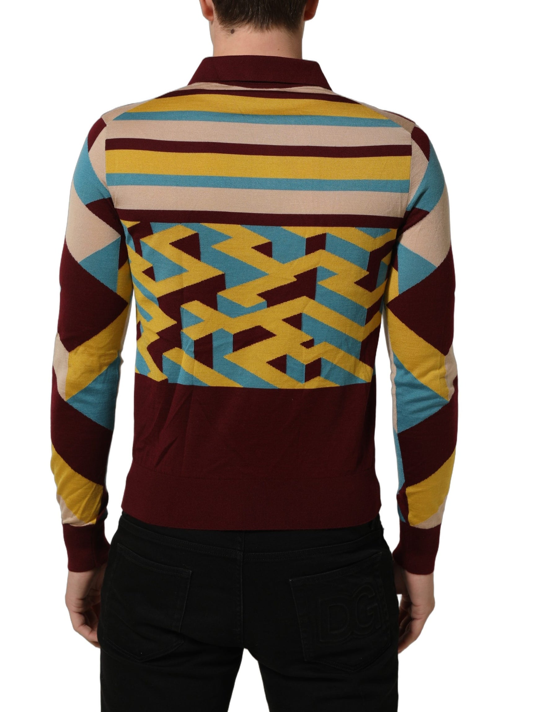 Dolce & Gabbana Multicolor Knitted Cashmere Pullover Sweater | Regal Royce