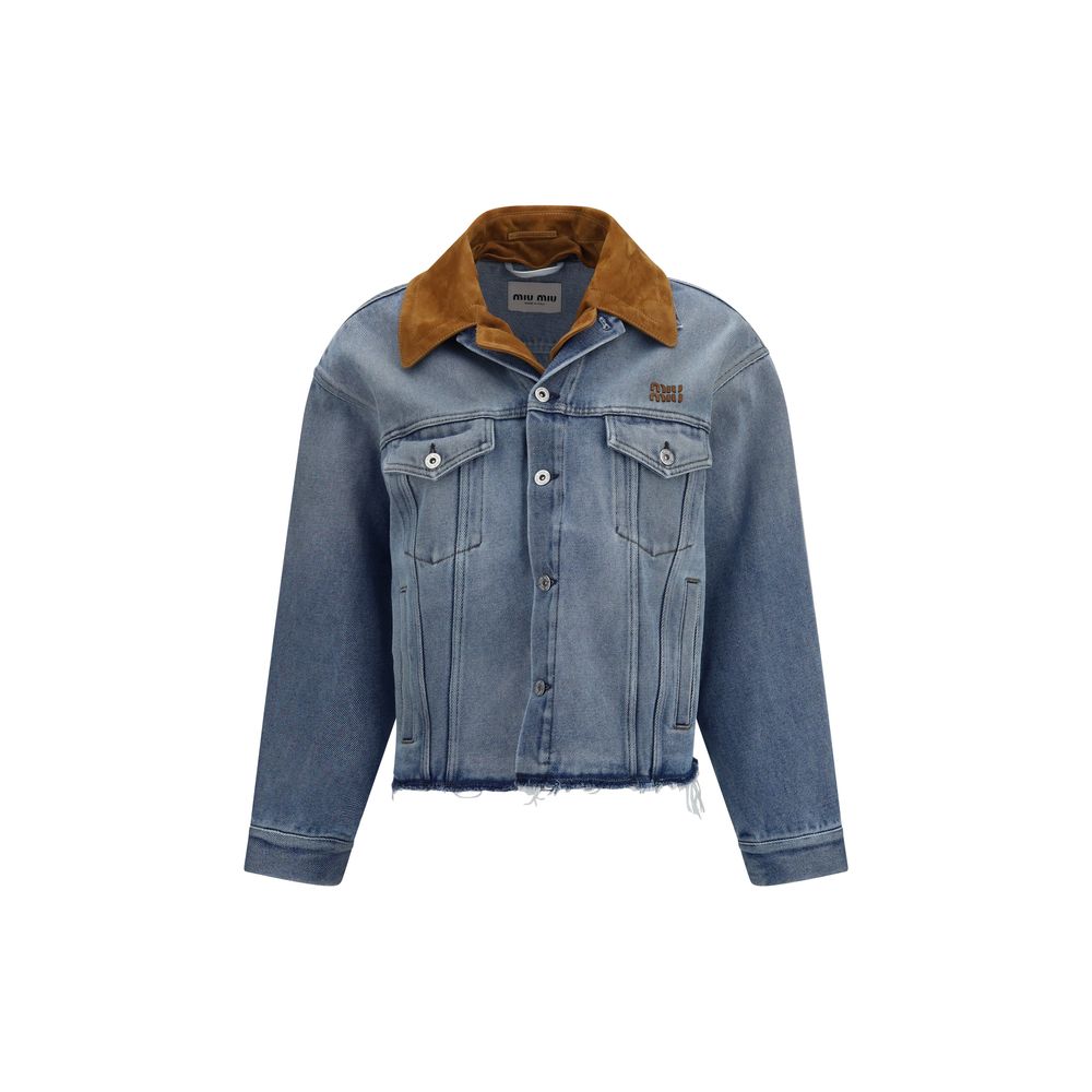 Miu Miu Blue Cotton Denim Jacket | Regal Royce
