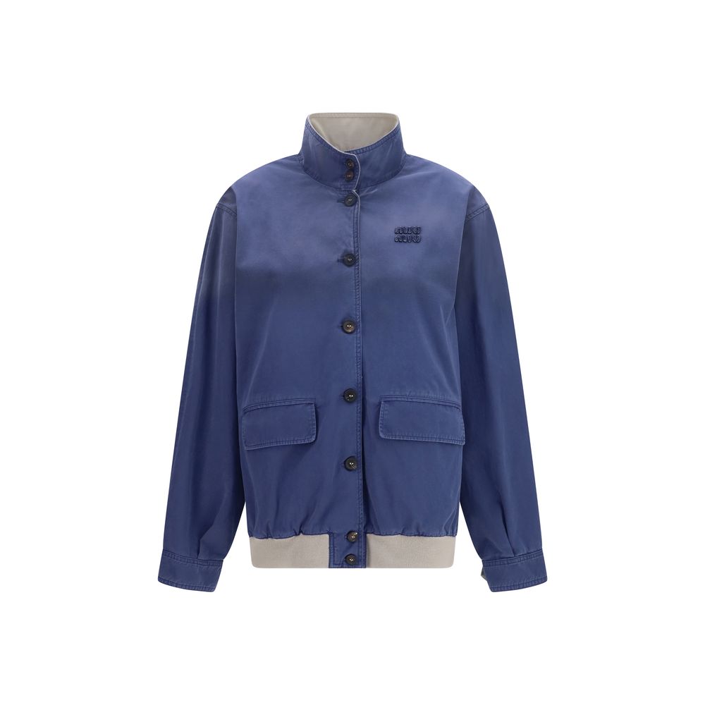 Miu Miu Blue Cotton Bomber | Regal Royce