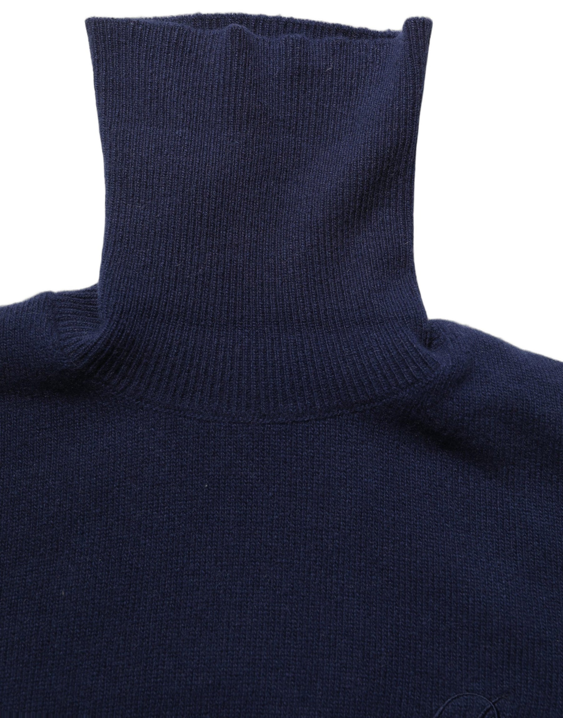 Dolce & Gabbana Blue Wool Knit Turtleneck Pullover Sweater | Regal Royce