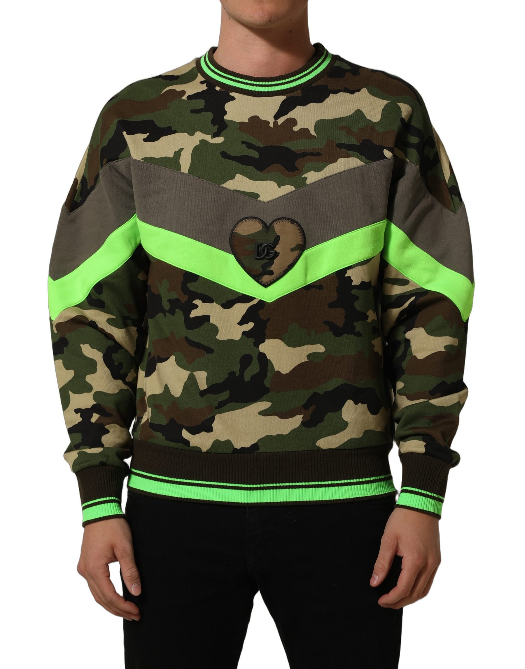 Dolce & Gabbana Multicolor Camouflage Sweatshirt Men Sweater | Regal Royce