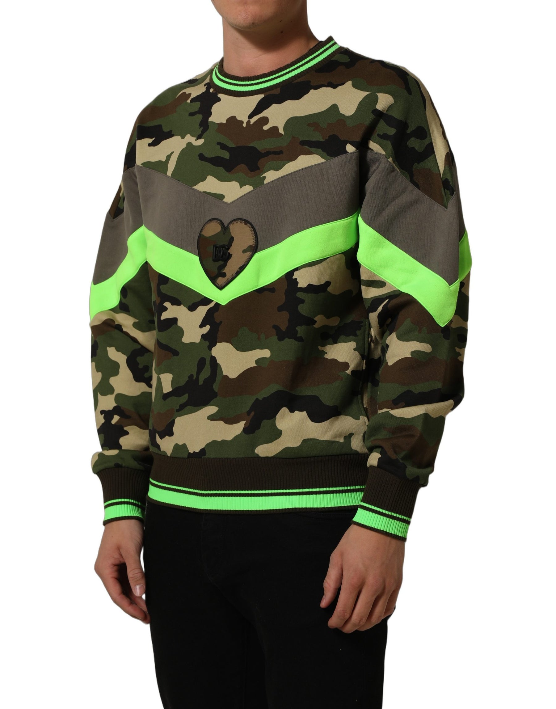 Dolce & Gabbana Multicolor Camouflage Sweatshirt Men Sweater | Regal Royce