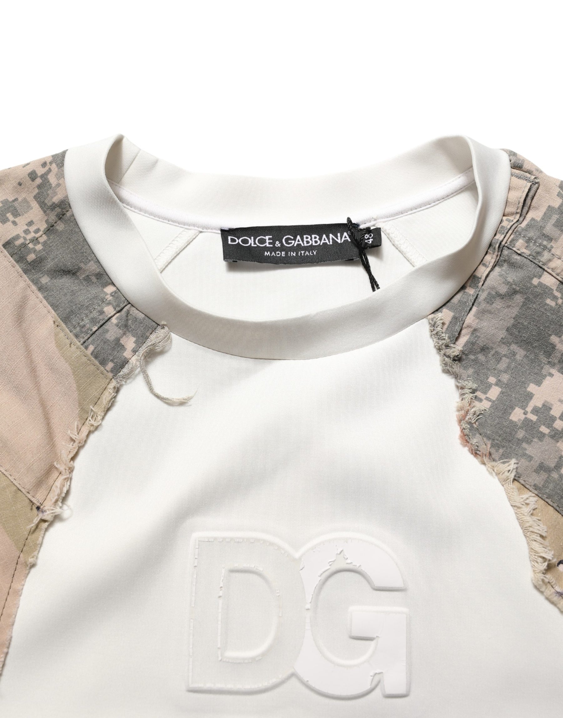 Dolce & Gabbana Multicolor Camo Patchwork Sweatshirt Sweater | Regal Royce