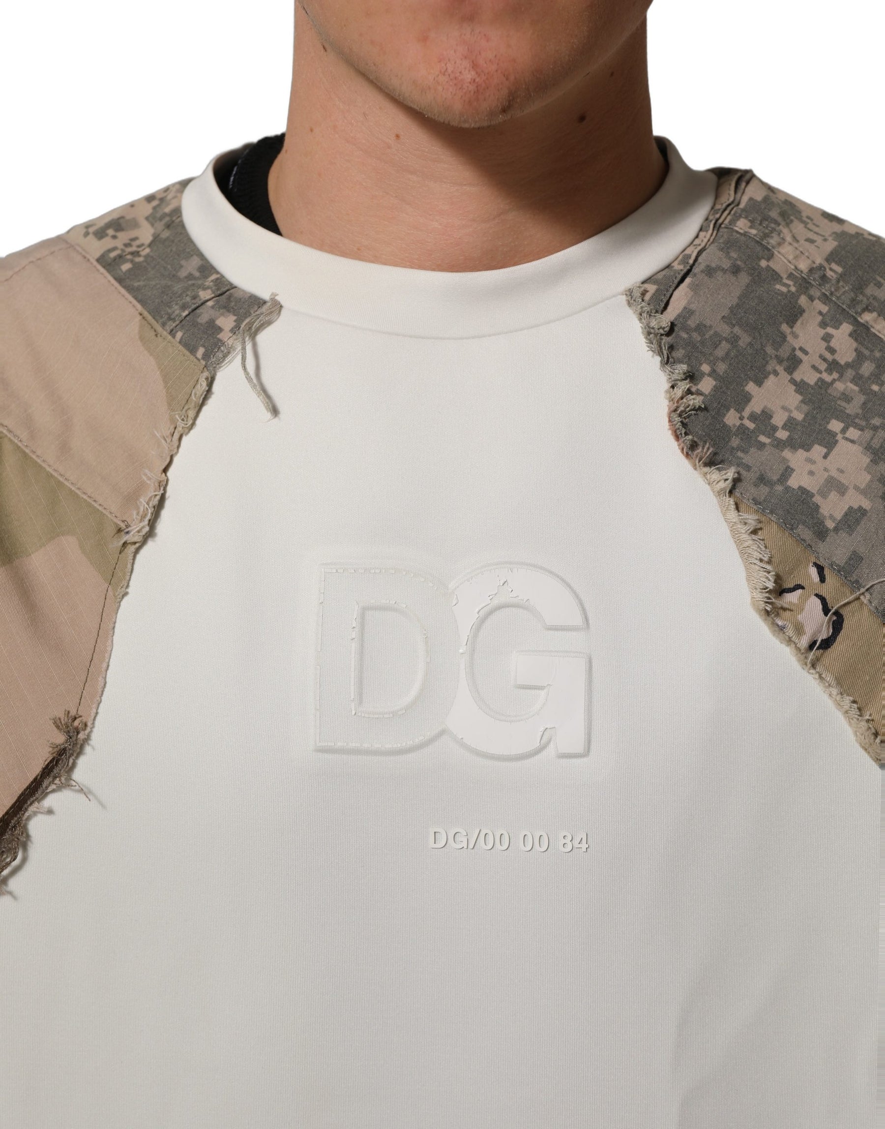 Dolce & Gabbana Multicolor Camo Patchwork Sweatshirt Sweater | Regal Royce