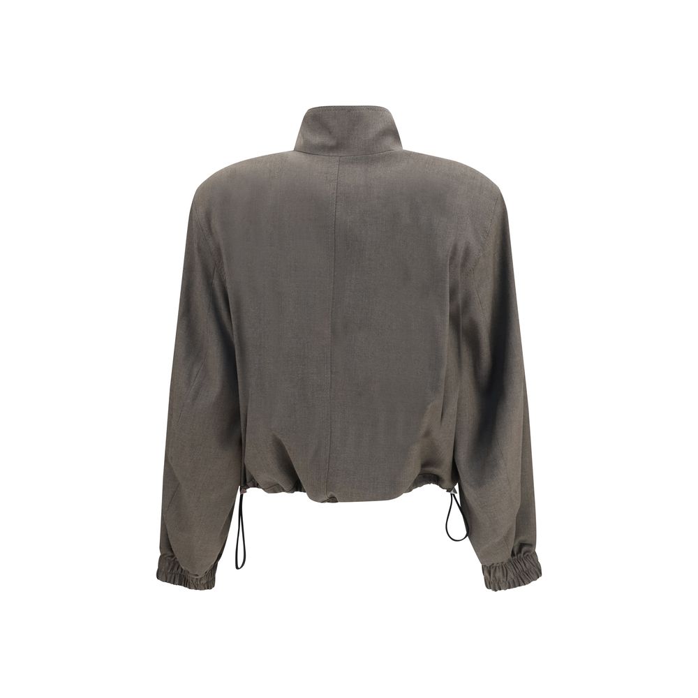 The Attico Brown Wool Oves Aries Bomber | Regal Royce