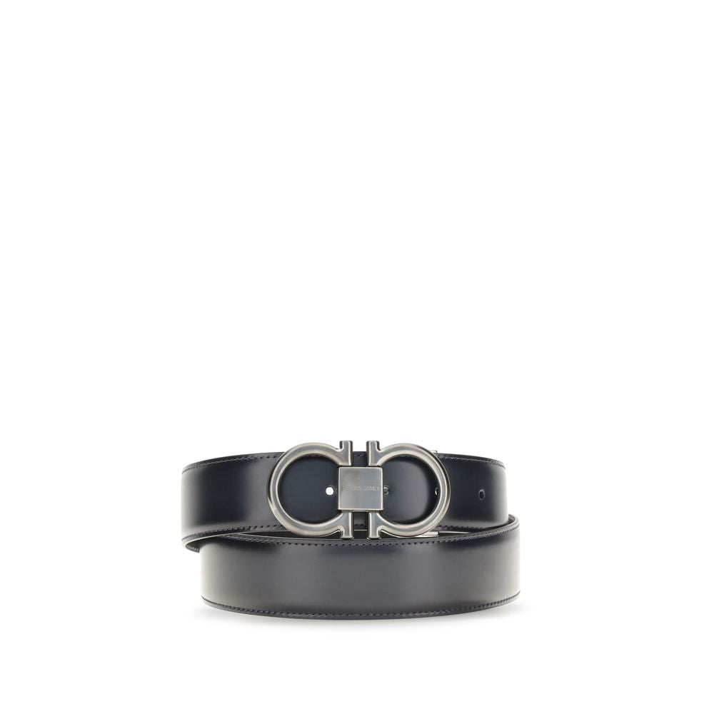 Ferragamo Blue Calf Leather Bos Taurus Regular Belt | Regal Royce