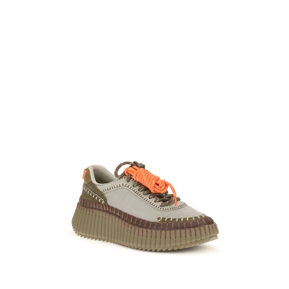Chloé Bicolor Polyurethane Athletic Sneakers | Regal Royce