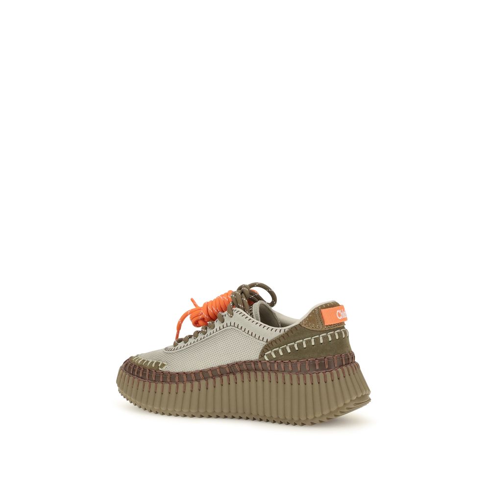 Chloé Bicolor Polyurethane Athletic Sneakers | Regal Royce
