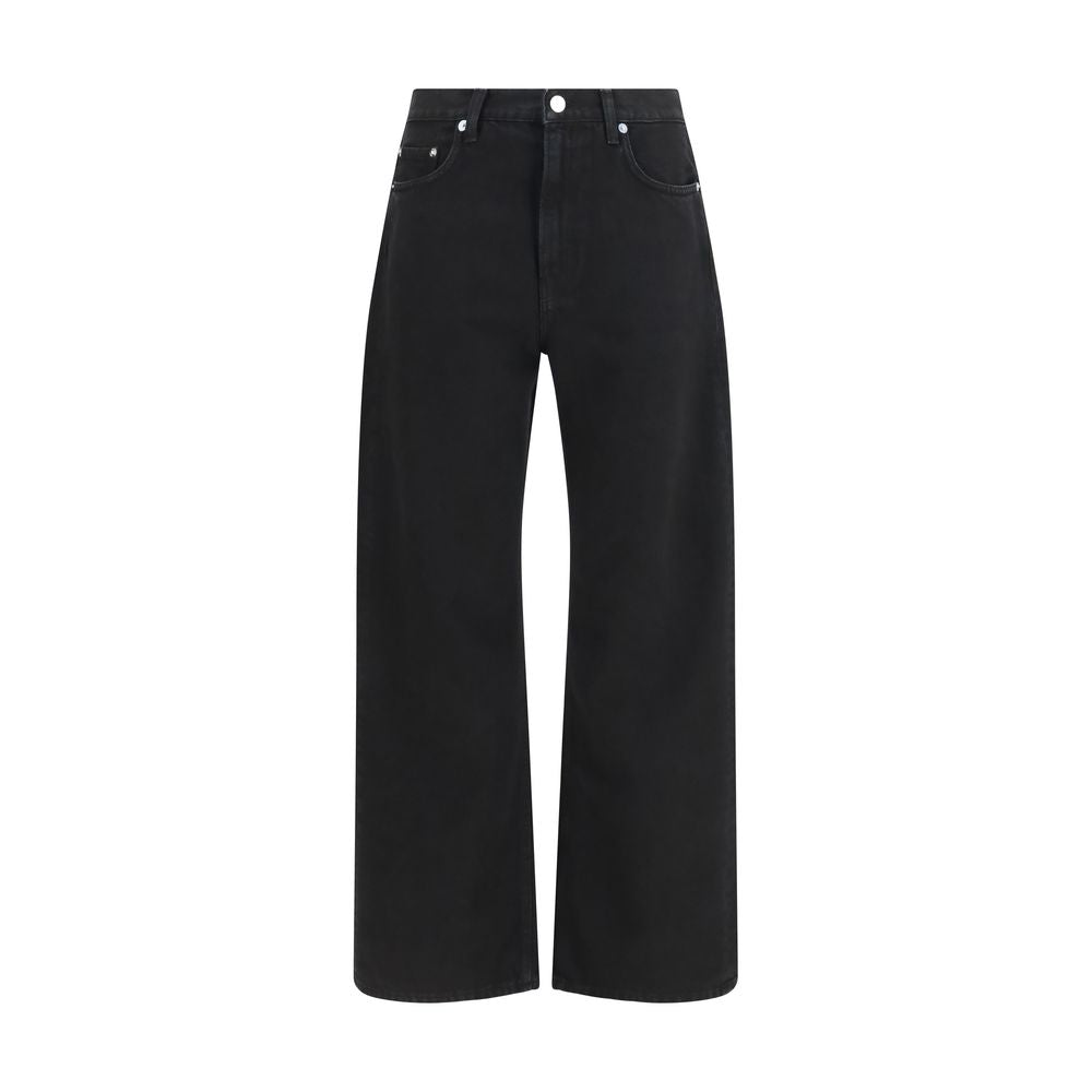 Haikure Black Cotton Straight-Leg Jeans | Regal Royce