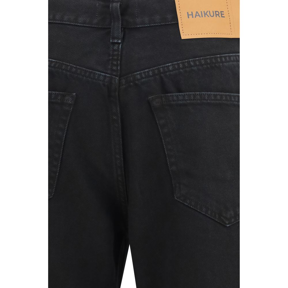 Haikure Black Cotton Straight-Leg Jeans | Regal Royce