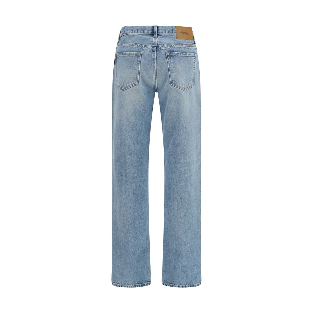 Haikure Blue Cotton Straight-Leg Jeans | Regal Royce