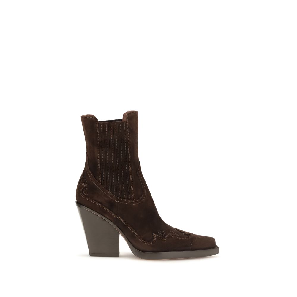 Paris Texas Brown Calf Leather Bos Taurus Ankle Boots | Regal Royce