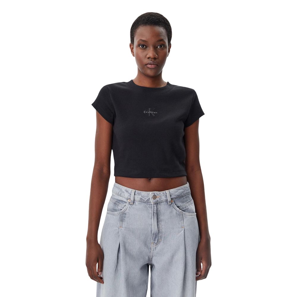 Calvin Klein Jeans Black Cotton T-Shirt | Regal Royce