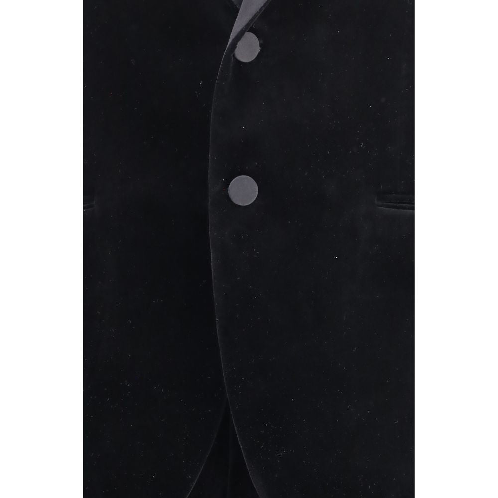 Ferragamo Black Cotton Tuxedo | Regal Royce