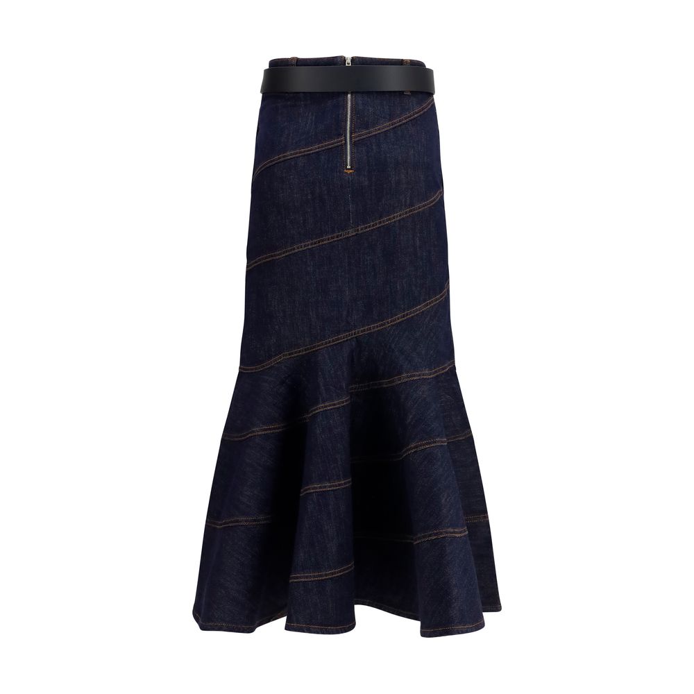 Self-Portrait Blue Denim Skirt | Regal Royce