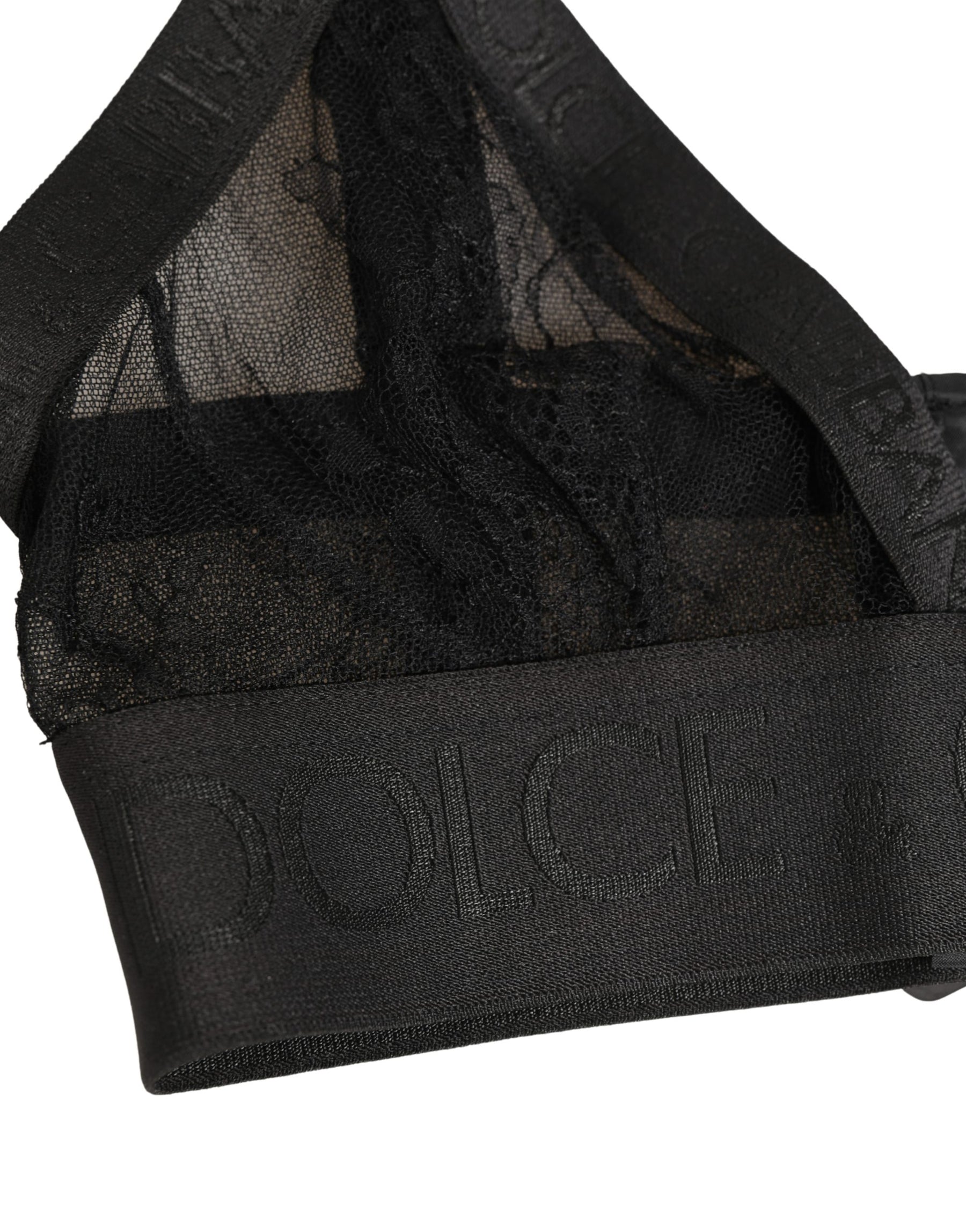 Dolce & Gabbana Black Logo Monogram Soft Cup Brassiere Underwear | Regal Royce