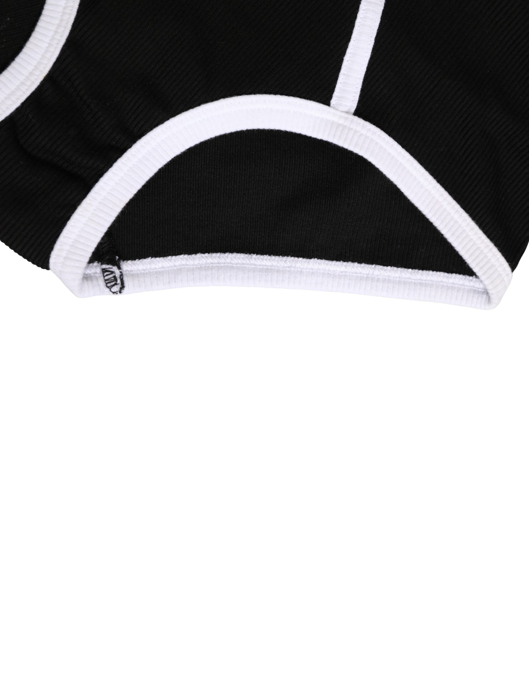 Dolce & Gabbana Black White Logo Waistband Coulotte Panty Underwear | Regal Royce