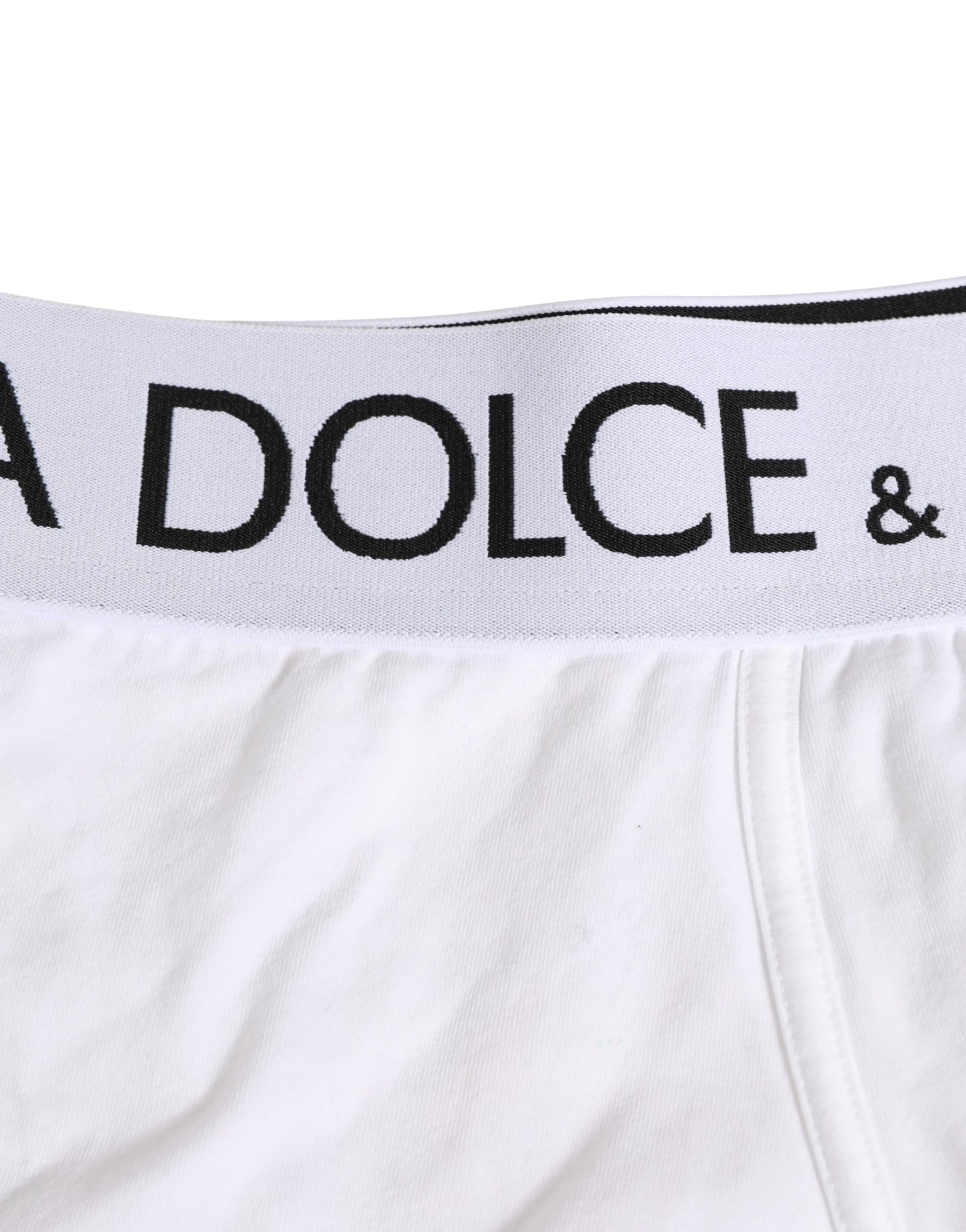 Dolce & Gabbana White Cotton Stretch Regular Boxer Underwear | Regal Royce