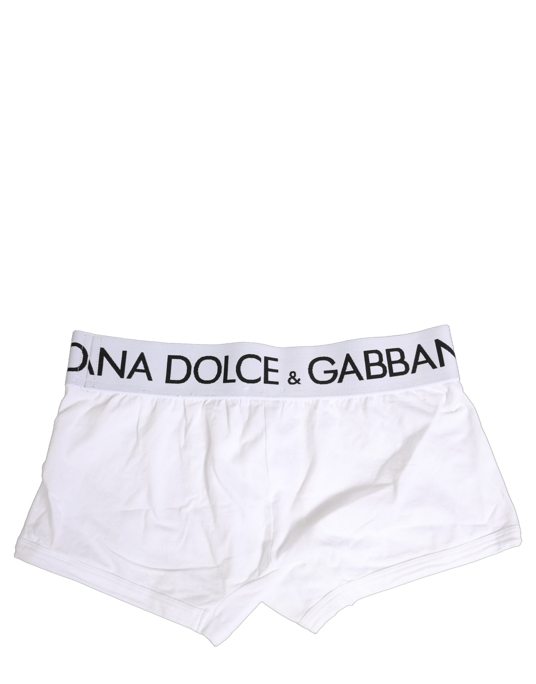 Dolce & Gabbana White Cotton Stretch Regular Boxer Underwear | Regal Royce