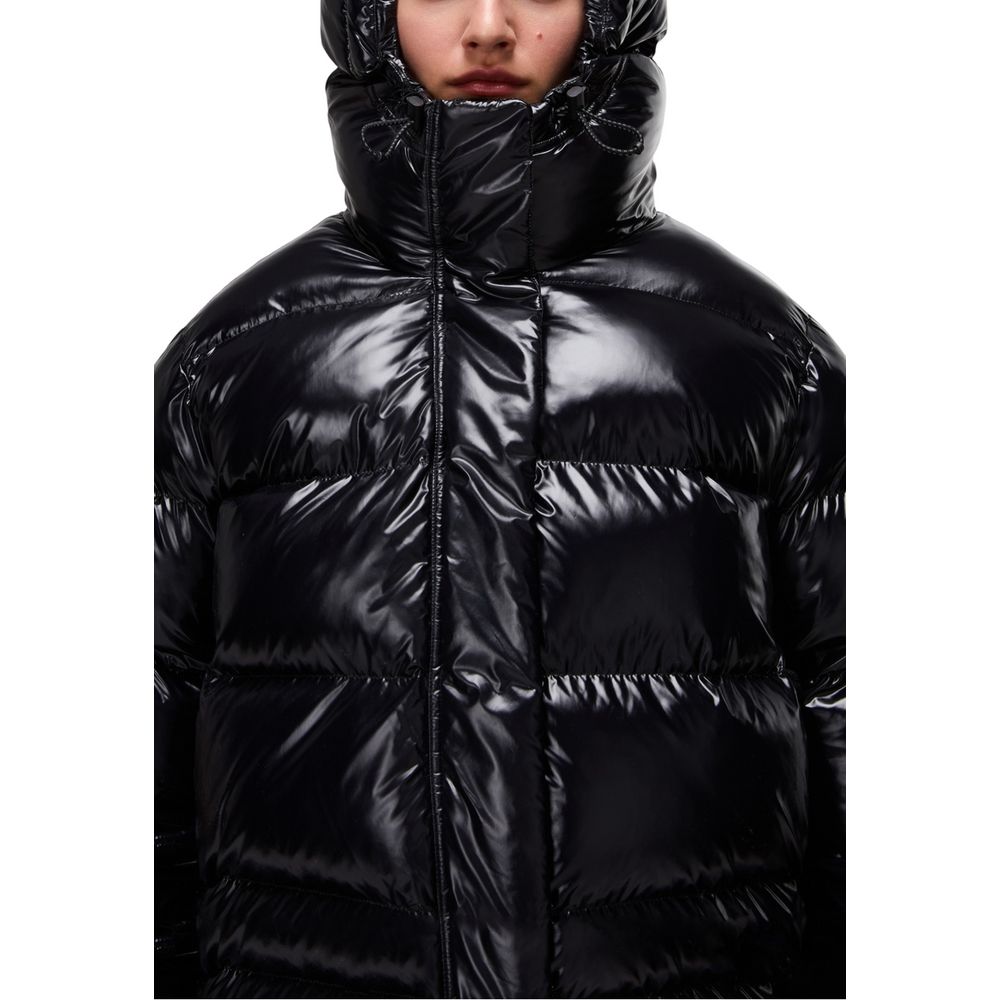 Napapijri Black Recycled Polyester Full-Length Jacket | Regal Royce