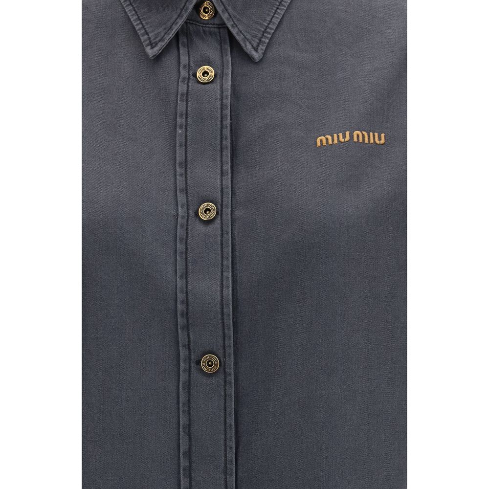 Miu Miu Gray Denim Shirt | Regal Royce