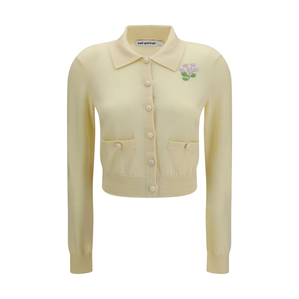 Self-Portrait Bicolor Wool Oves Aries Cardigan | Regal Royce