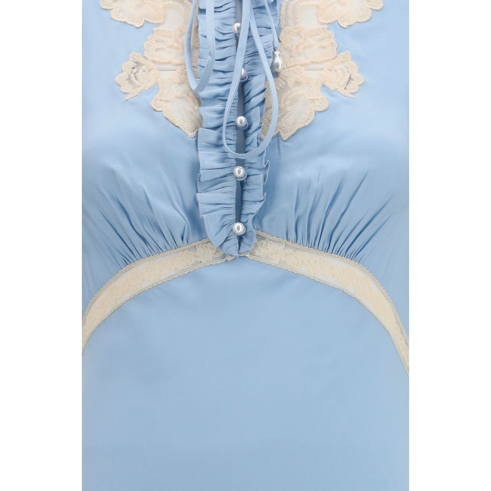 Self-Portrait Blue Viscose Casual Dress | Regal Royce