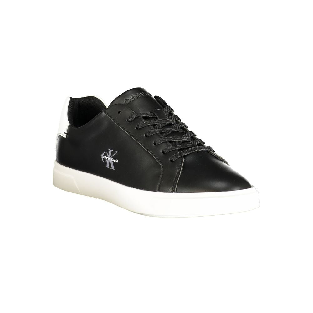 Calvin Klein Black Polyurethane Womens Sneaker | Regal Royce