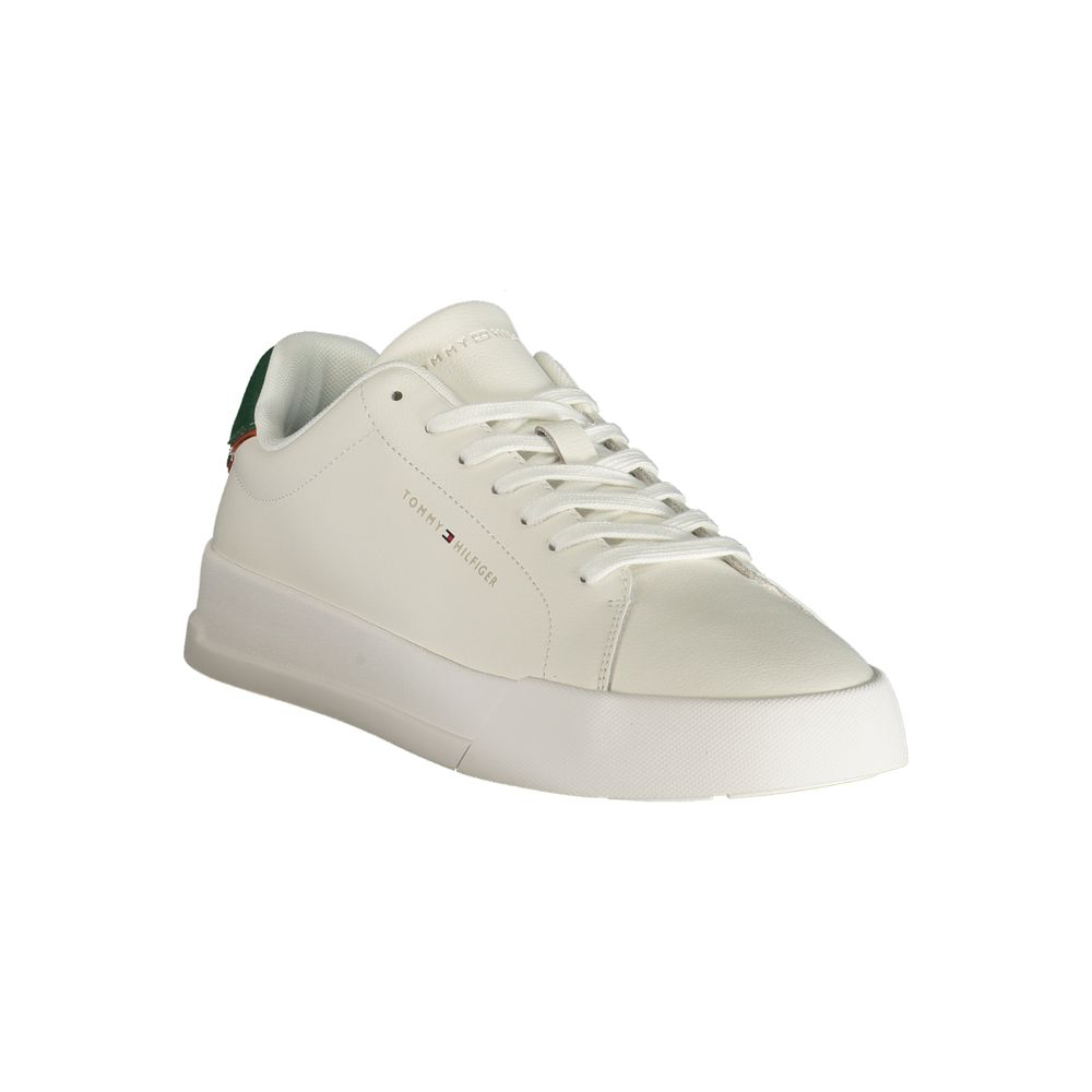 Tommy Hilfiger White Polyurethane Men's Sneaker | Regal Royce