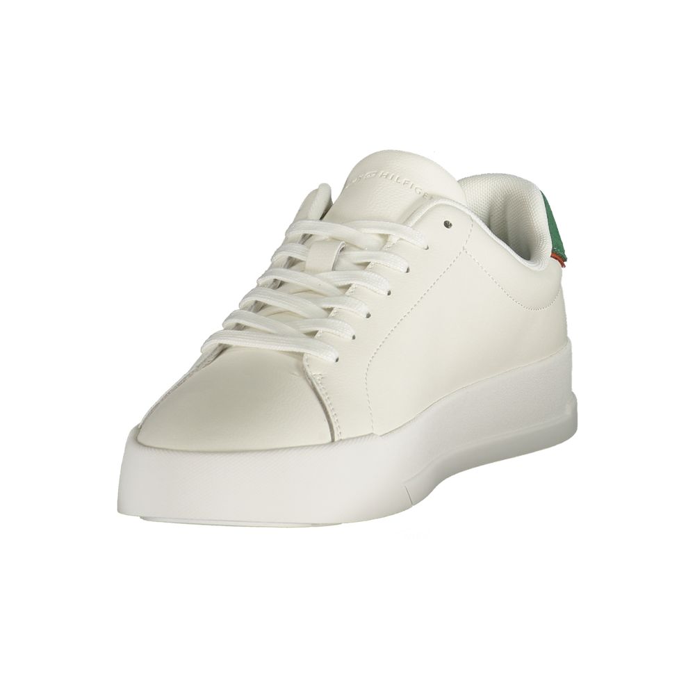 Tommy Hilfiger White Polyurethane Men's Sneaker | Regal Royce