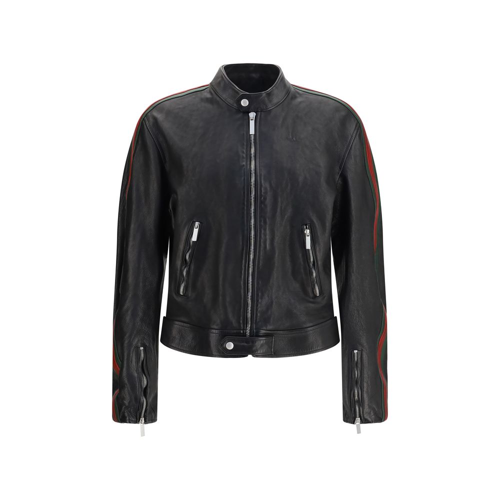 Gucci Black Buffalo Leather Bomber | Regal Royce