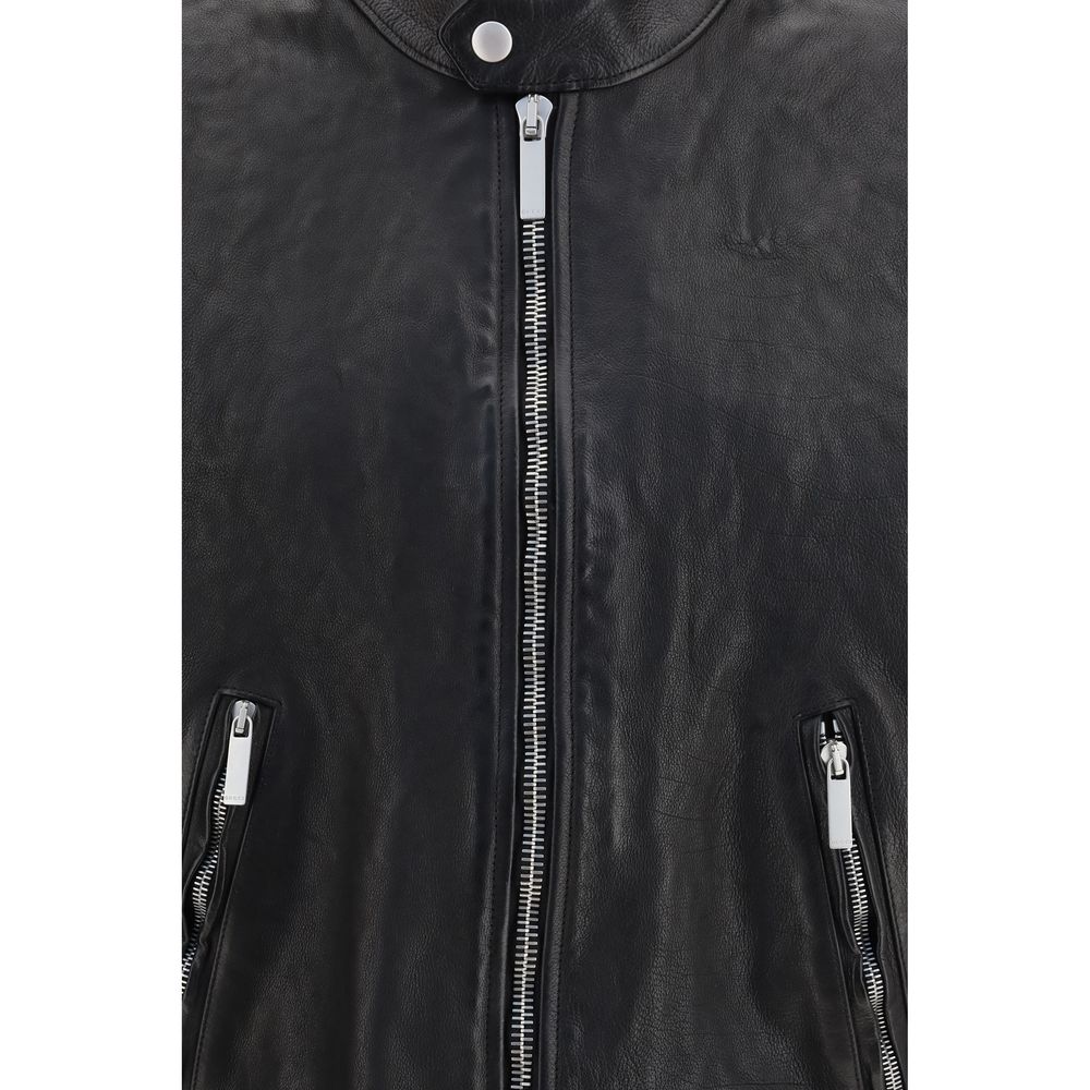 Gucci Black Buffalo Leather Bomber | Regal Royce