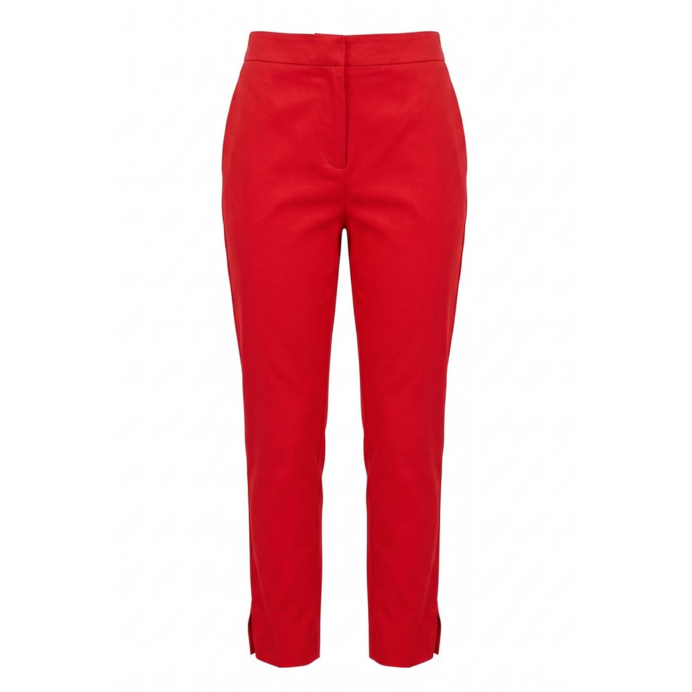 Malo Red Cotton Women Pants | Regal Royce