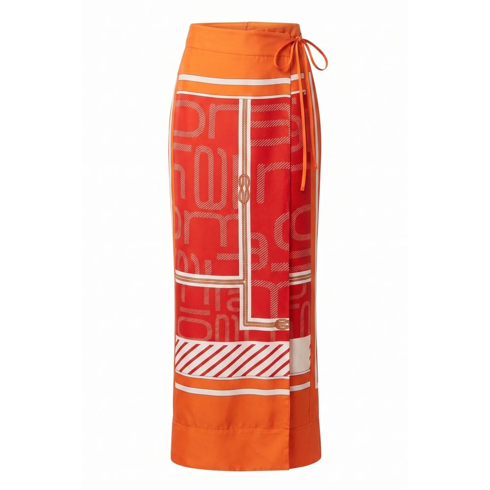 Malo Orange Silk Women's Pant | Regal Royce